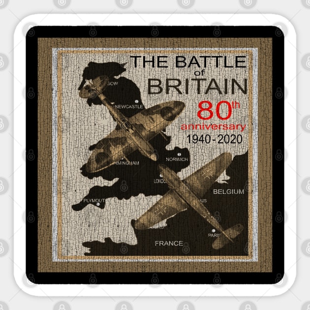 Battle of Britain WW2 Warbirds Supermarine Spitfire Sticker by F&L Design Co.